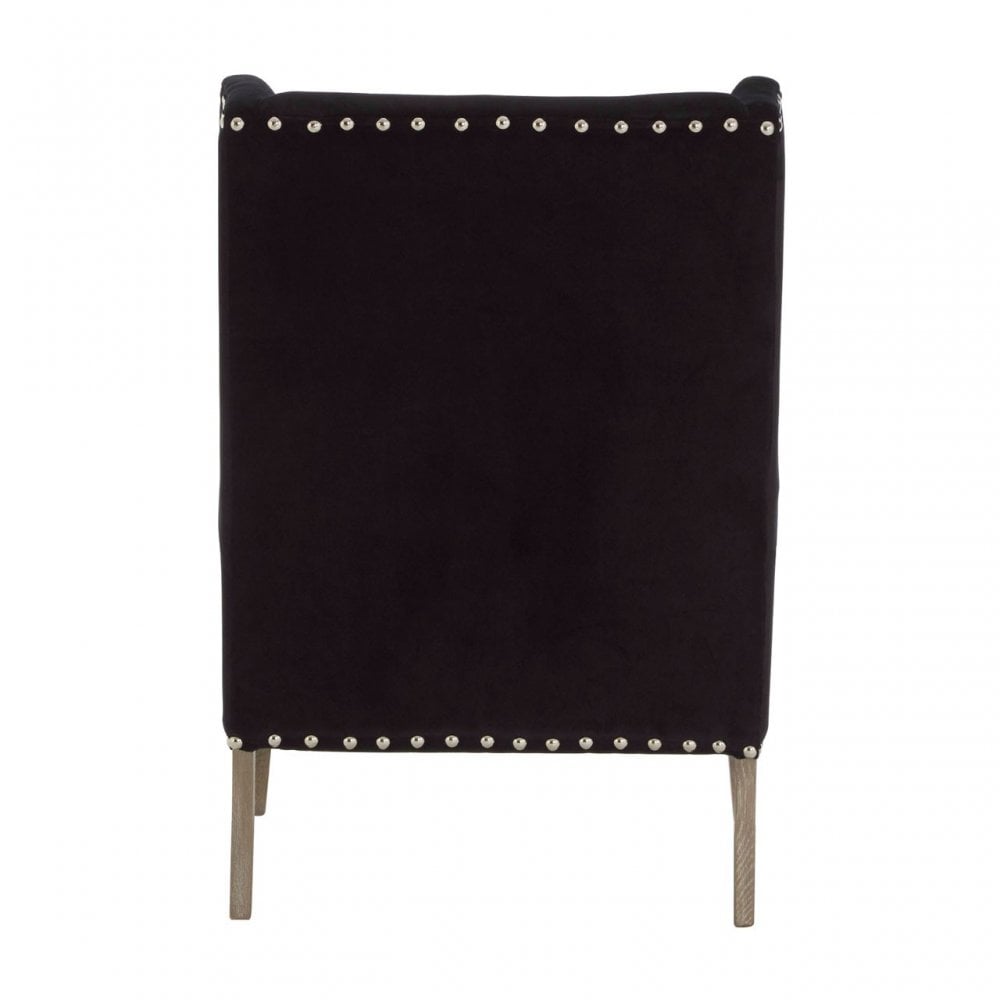 Tuskin Armchair, Oak Wood, Foam, Black