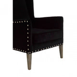 Tuskin Armchair, Oak Wood, Foam, Black