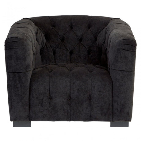 Fenton Armchair, Pine Wood, Birchwood, Down, Black