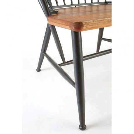 Ranch Foundry Style Armchair, Walnut Wood, Brown