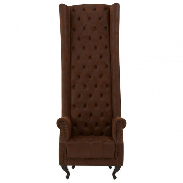Buffet Regents Tall Porter Chair, Elastic Webbing, Hard Wood, Pine Wood, Brown