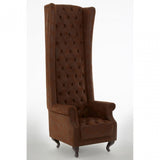 Buffet Regents Tall Porter Chair, Elastic Webbing, Hard Wood, Pine Wood, Brown