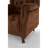 Buffet Regents Tall Porter Chair, Elastic Webbing, Hard Wood, Pine Wood, Brown