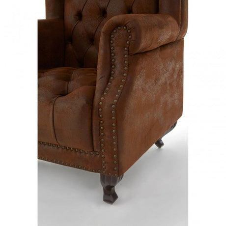 Buffet Regents Tall Porter Chair, Elastic Webbing, Hard Wood, Pine Wood, Brown