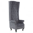 Buffet Regents Tall Porter Chair, Elastic Webbing, Hard Wood, Pine Wood, Grey