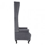 Buffet Regents Tall Porter Chair, Elastic Webbing, Hard Wood, Pine Wood, Grey