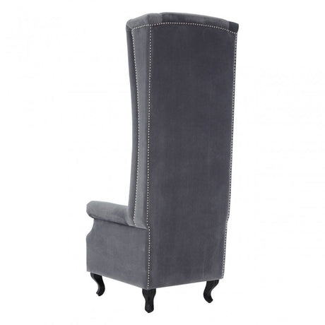 Buffet Regents Tall Porter Chair, Elastic Webbing, Hard Wood, Pine Wood, Grey
