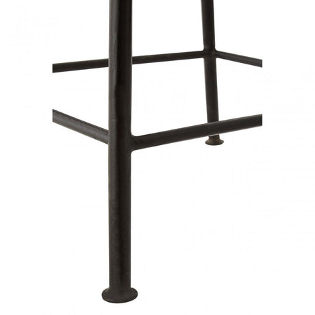 Wulah Bar Stool, Cowhide, Mild Steel, Brown