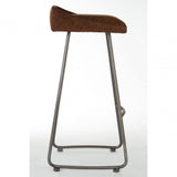 Ranch Foundry Style Bar Stool, Fir Wood, Brown