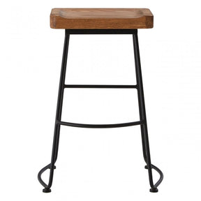 Brisbane Bar Stool, Oak Wood, Brown
