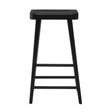 Brisbane Bar Stool, Oak Wood, Black