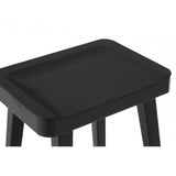 Brisbane Bar Stool, Oak Wood, Black