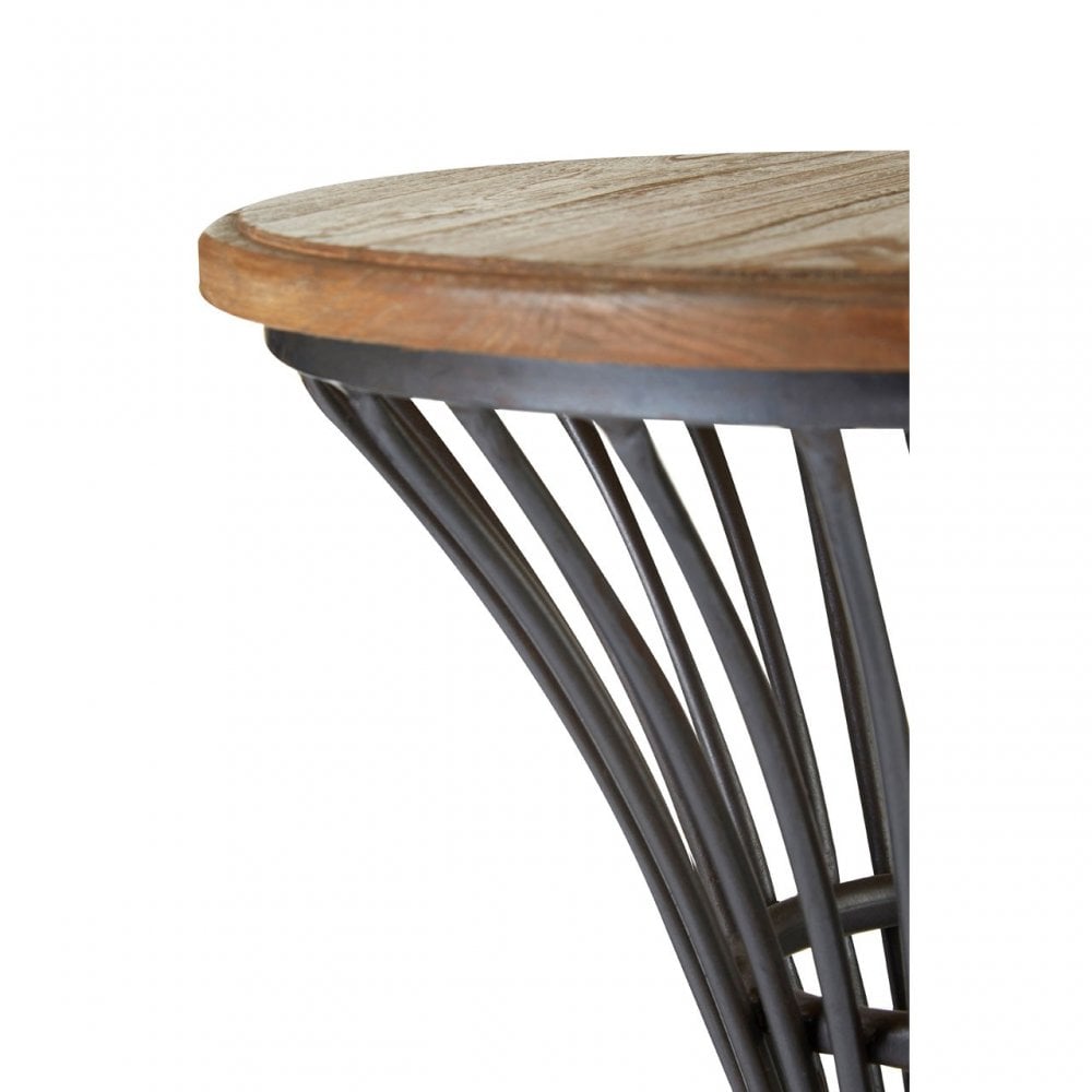 Ranch Foundry Style Bar Stool, Elm Wood, Natural