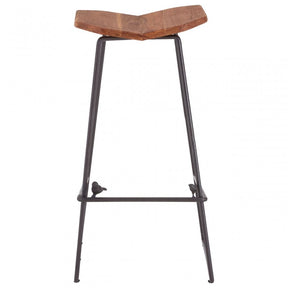 Ranch Foundry Style Bar Stool, Elm Wood