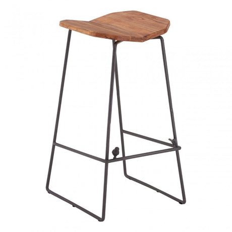 Ranch Foundry Style Bar Stool, Elm Wood