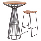 Ranch Foundry Style Bar Stool, Elm Wood