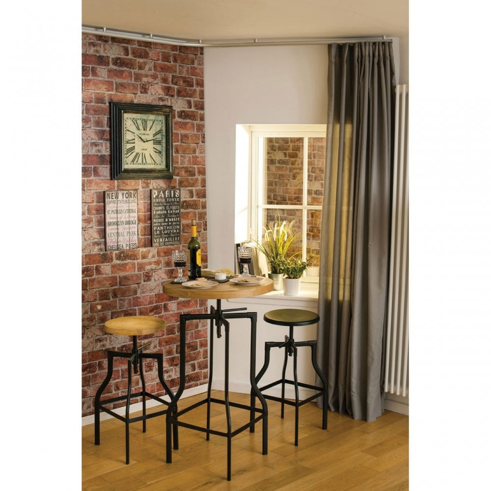 Ranch Foundry Style Bar Stool, Ash Wood,, Black