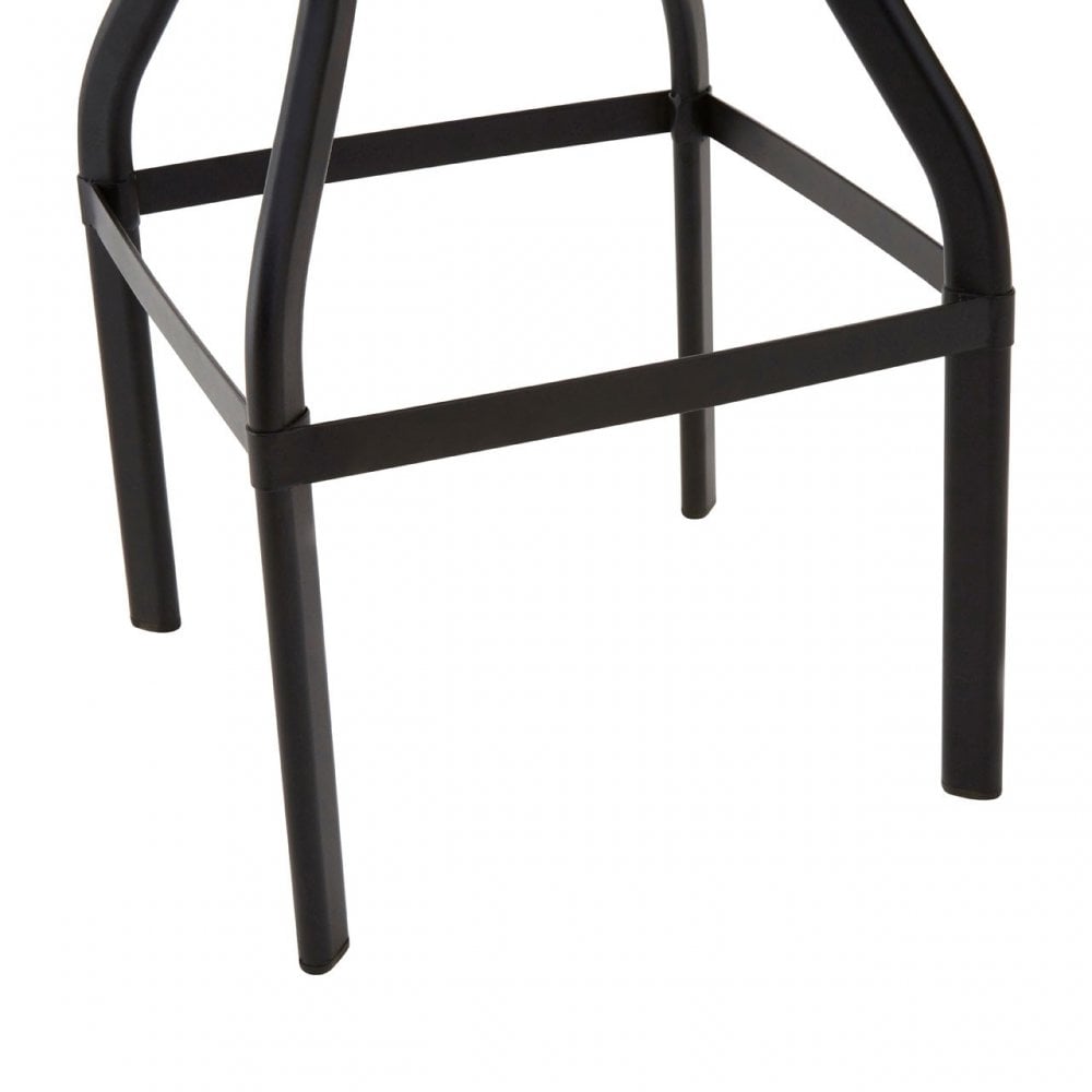 Ranch Foundry Style Bar Stool, Ash Wood,, Black