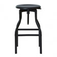 New Foundry Bar Stool, Powder Coated Metal, Black