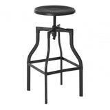 New Foundry Bar Stool, Powder Coated Metal, Black