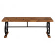 Nandri Acacia Wood Bench, Acacia Wood, Iron, Brown