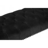 Kirsti Black Velvet Bench, Black