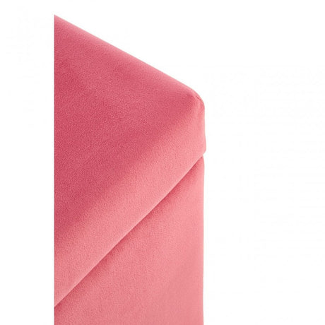 Kids Rectangular Storage and Seating Ottoman In Pink