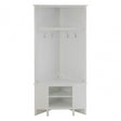 Portland Corner Coat Bench, Wood, White