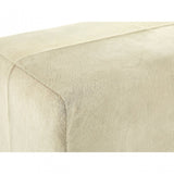 Tuskin with Wood Legs, Leather, Wood, Natural