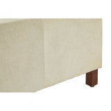 Tuskin with Wood Legs, Leather, Wood, Natural