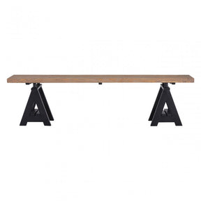 Townhouse Bench, Iron, Pine Wood