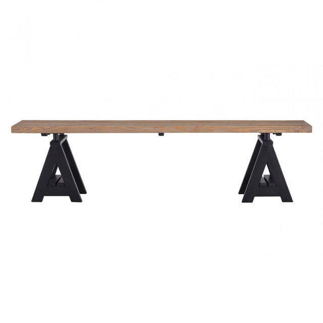 Townhouse Bench, Iron, Pine Wood