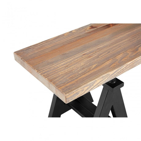 Townhouse Bench, Iron, Pine Wood