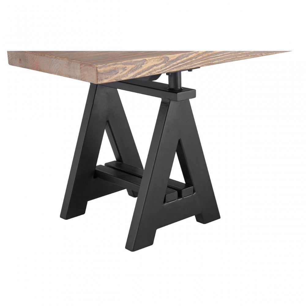 Townhouse Bench, Iron, Pine Wood