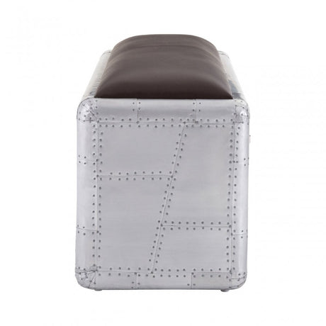 New Avro Bench, Aluminium, Mango Wood, Silver