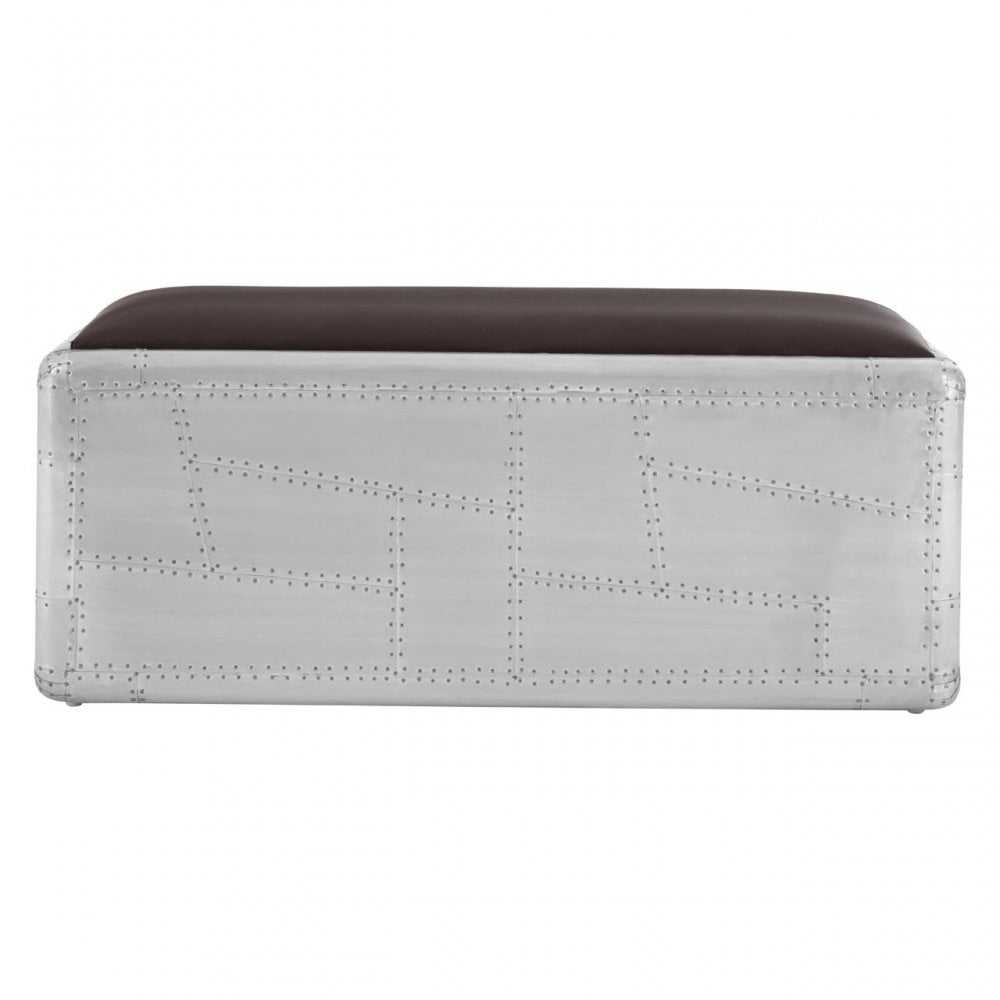 New Avro Bench, Aluminium, Mango Wood, Silver