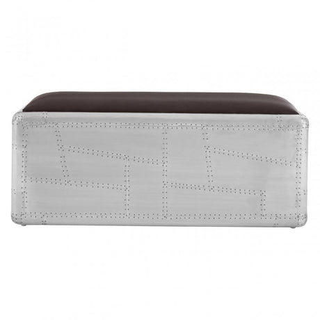 New Avro Bench, Aluminium, Mango Wood, Silver