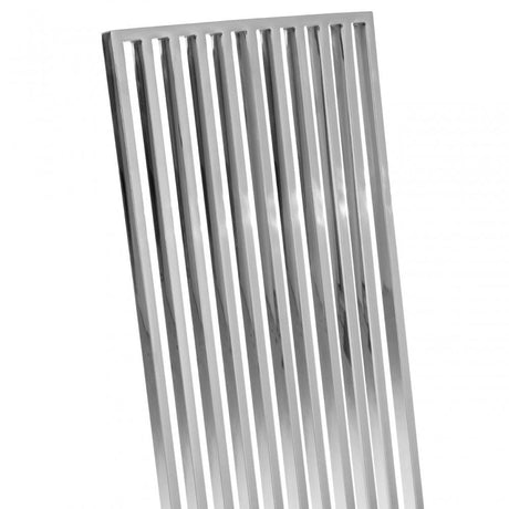 Elisa Silver Finish Dining Chair, Foam, Stainless Steel, Silver