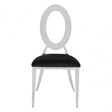 Yasmin Round Back Dining Chair, Sponge, Stainless Steel, Silver