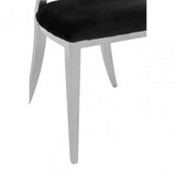 Yasmin Round Back Dining Chair, Sponge, Stainless Steel, Silver