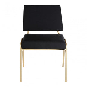 Lexa Black Linen Chair, Linen, Black