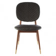 Kenso Dining Chair, Leather, Walnut Wood, Black