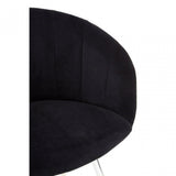 Chiqui Dining Chair, Stainless Steel, Black