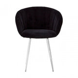 Chiqui Dining Chair, Stainless Steel, Black