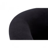 Chiqui Black Velvet Dining Chair, Stainless Steel, Black