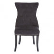 Buffet Regents Dining Chair, Birchwood, Cotton Velvet, Black