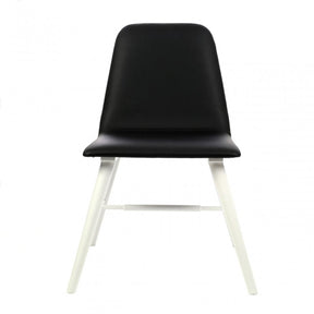 Dining Chair, Rubberwood, Veneer, Black