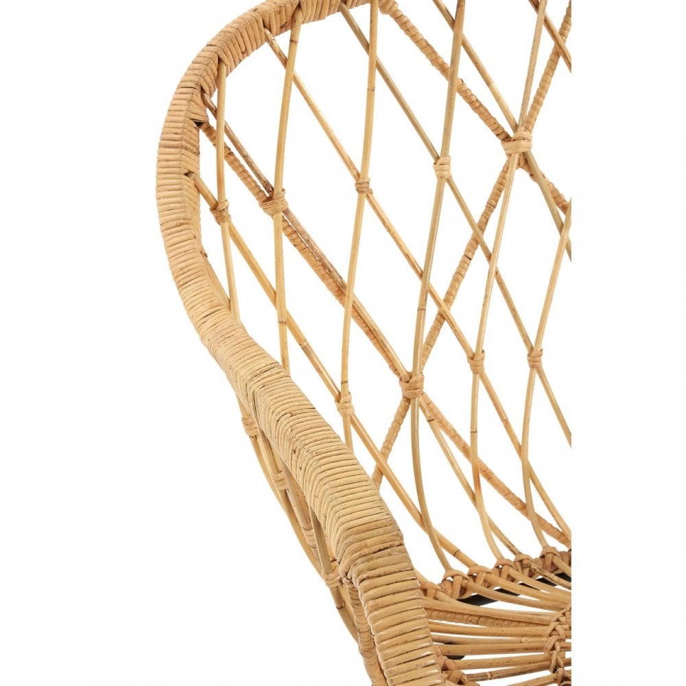 Java Flower Chair, Rattan, Iron, Natural