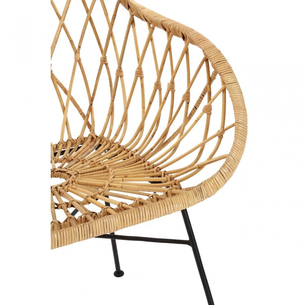 Java Flower Chair, Rattan, Iron, Natural