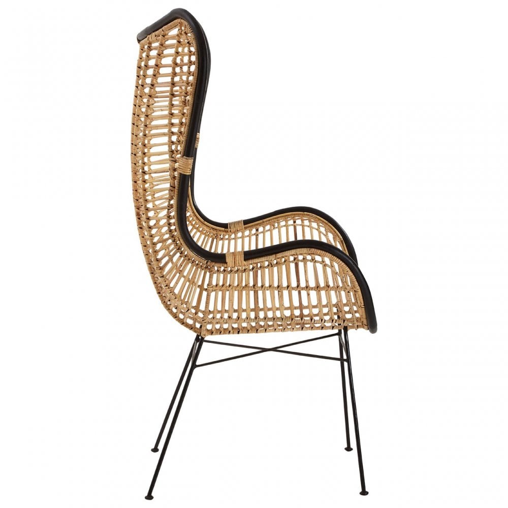 Java Egg Chair, Rattan, Iron, Natural